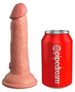 Naturdildo „6“ Dual Density Silicone Cock“ mit extra starkem Saugfuß