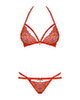 Dessous-Set aus roter Spitze