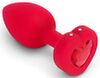 Vibro-Analplug „vibrating heart“ mit funkelndem Herz-Stopper