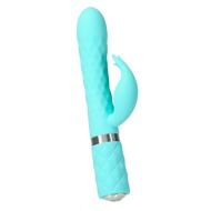 Rabbitvibrator „Lively“ mit stufenloser Vibration und Rotation, Swarovski-Kristall-Button