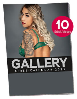 Pin-up Kalender „Gallery Girls 2025“ im 10er-Pack