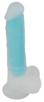 Naturdildo „Glow in the Dark” mit Saugfuß