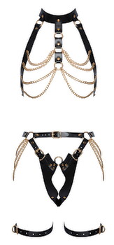 Harness-Set aus Leder