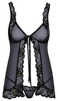 Babydoll plus String mit Effektspitze