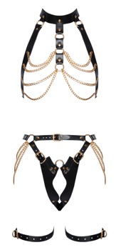 Harness-Set aus Leder