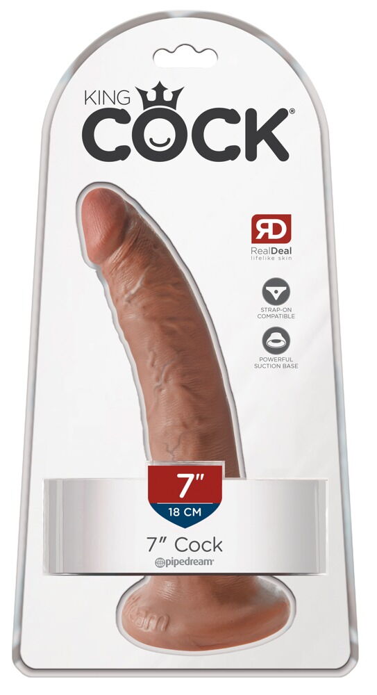 Naturdildo 7" Cock mit Saugfuß