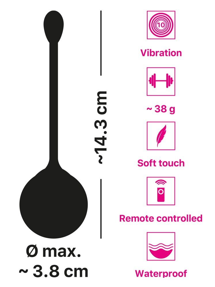 Vibrokugel „RC Love Ball“, 38 g, 10 Vibrationsmodi