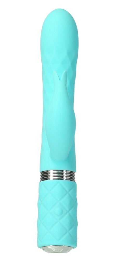 Rabbitvibrator „Lively“ mit stufenloser Vibration und Rotation, Swarovski-Kristall-Button