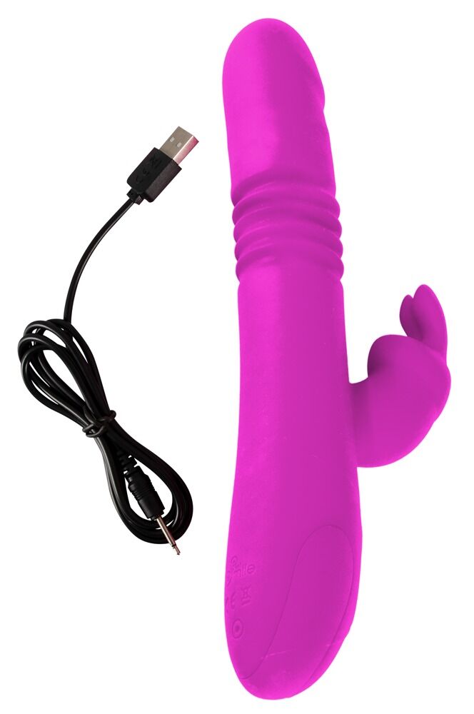 Rabbitvibrator „Thrusting Pearl“ mit Stoßfunktion und Rotation