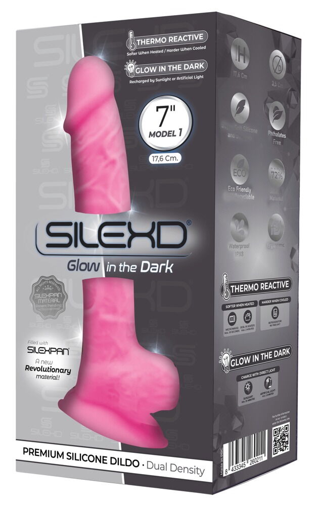 Naturdildo „Model 1 Glow in the Dark“ mit Saugfuß