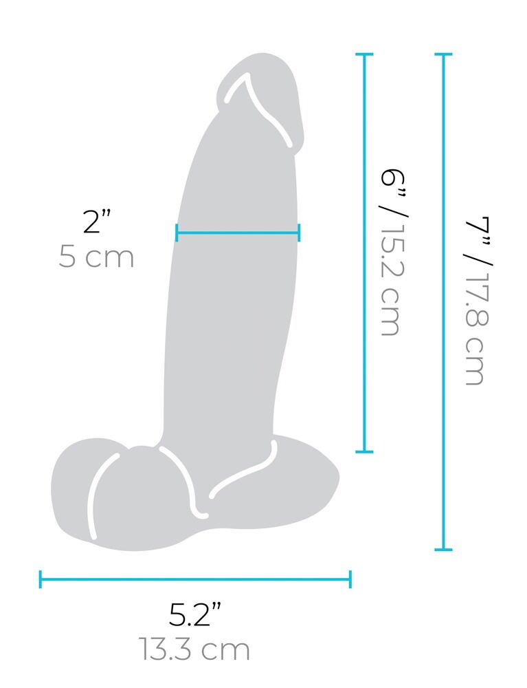 Naturdildo „slipskin girthy“ mit Saugfuß