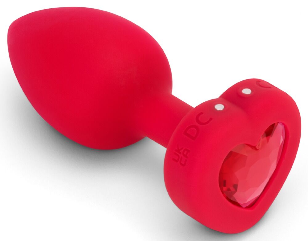 Vibro-Analplug „vibrating heart“ mit funkelndem Herz-Stopper