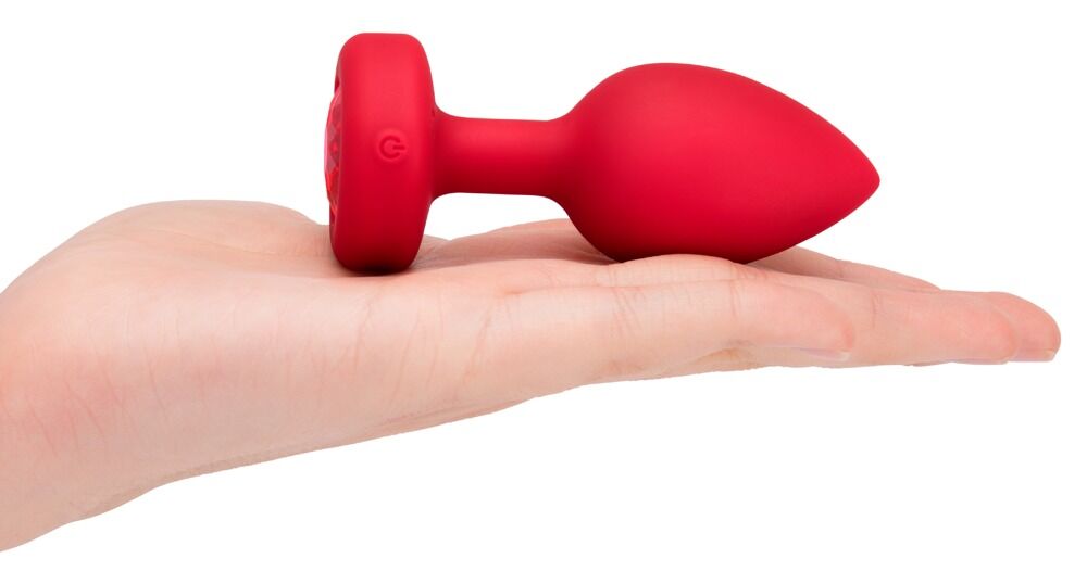 Vibro-Analplug „vibrating heart“ mit funkelndem Herz-Stopper