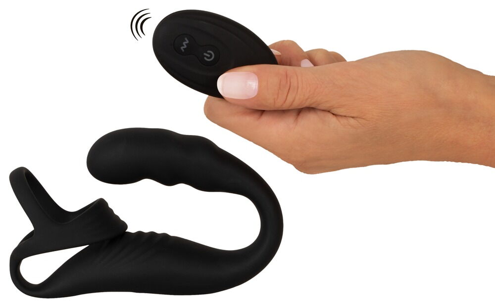 Prostata-Vibrator mit Perineum-Vibrator und Penis-/Hodenring