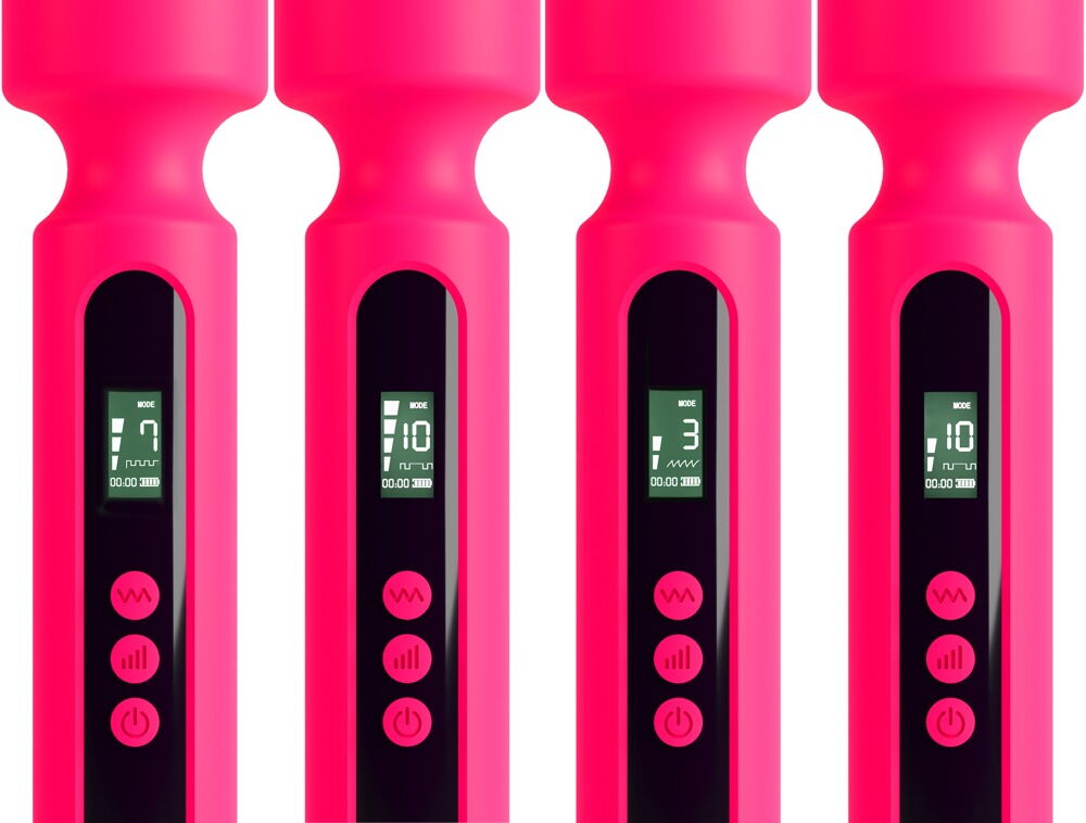 Massagestab „Pink Sunset Wand Vibrator“ mit Digital-Display