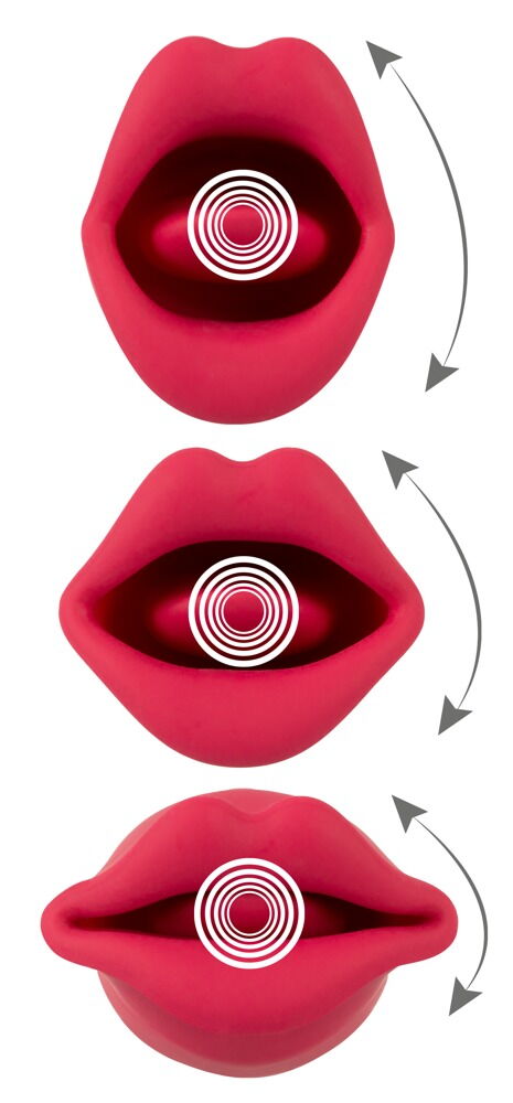 Auflegevibrator „Oral Fun“ mit Moving-Lips & Vibro-Zunge