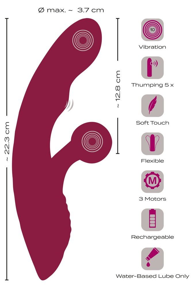 Rabbitvibrator mit Klopf-Funktion