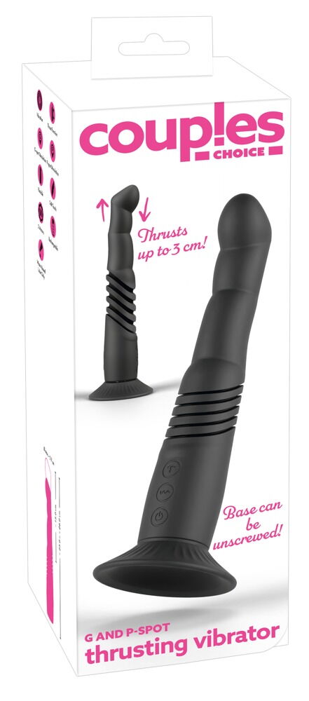 Stoßvibrator „G and P-Spot“ mit abschraubbarem Saugfuß