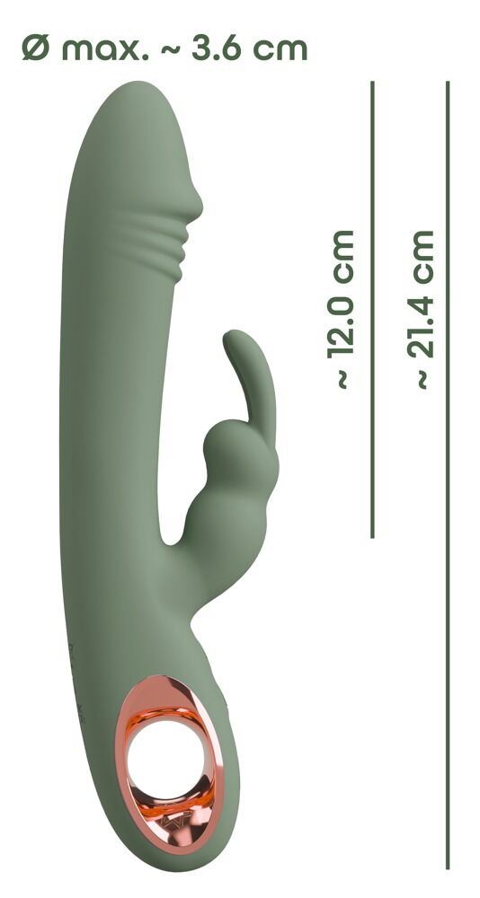 Rabbitvibrator „Slim Rabbit Olive“ mit 2 Motoren