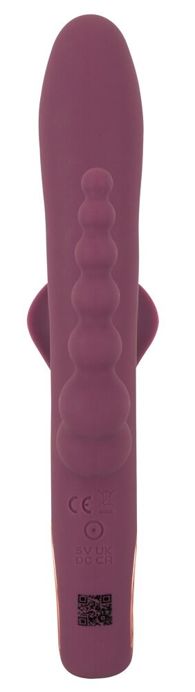 Rabbitvibrator „Slim Triple Plum“ mit Anal-Stimulator