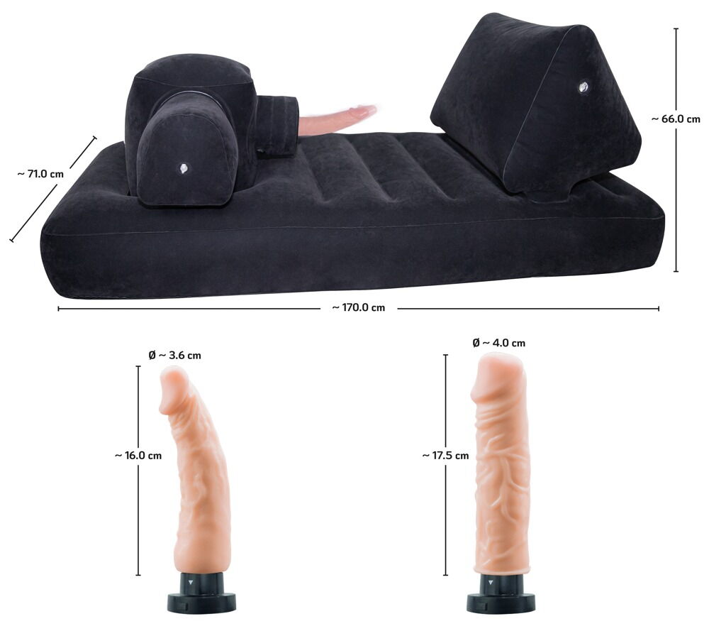 Sexmaschine „Velvet Luxury Bed“ inklusive 2 Naturvibratoren