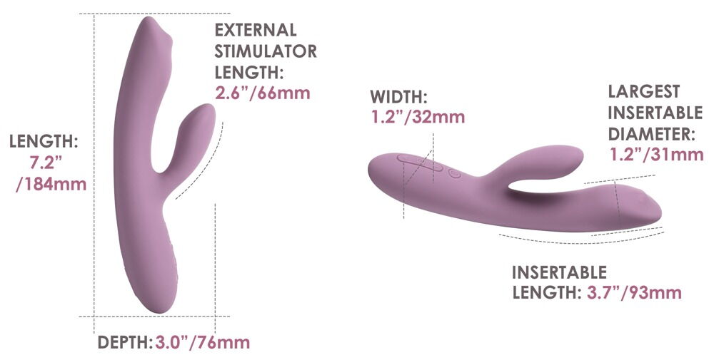 Rabbitvibrator „Trysta Neo“ mit beweglicher G-Punkt-Massagekugel