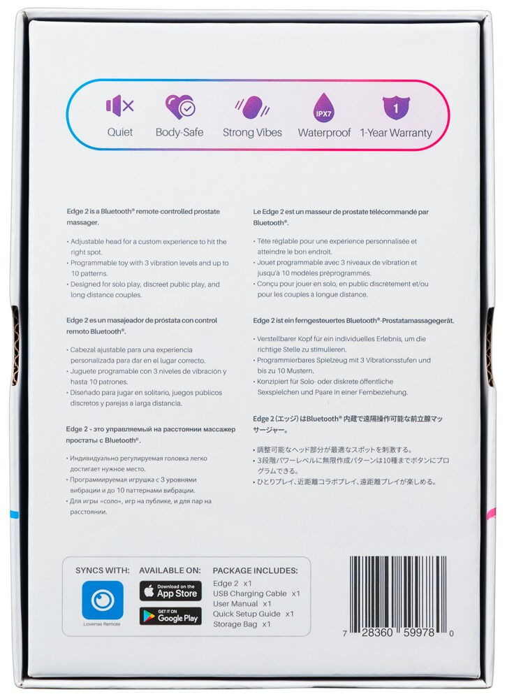 Analvibrator „Edge 2“ per App steuerbar