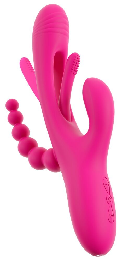 Rabbitvibrator „Triple Vibe With Flicking Tongue“ mit Anal-Stimulator